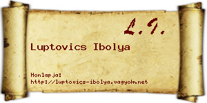 Luptovics Ibolya névjegykártya